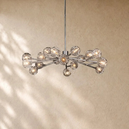 Boulee De Cristal Round Chandelier 24’’ 36’’ 48’’ 60’’ 72’’ - 48’’ / Clear / Nickle