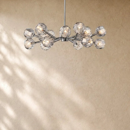 Boulee De Cristal Round Chandelier 24’’ 36’’ 48’’ 60’’ 72’’ - 36’’ / Clear / Nickle