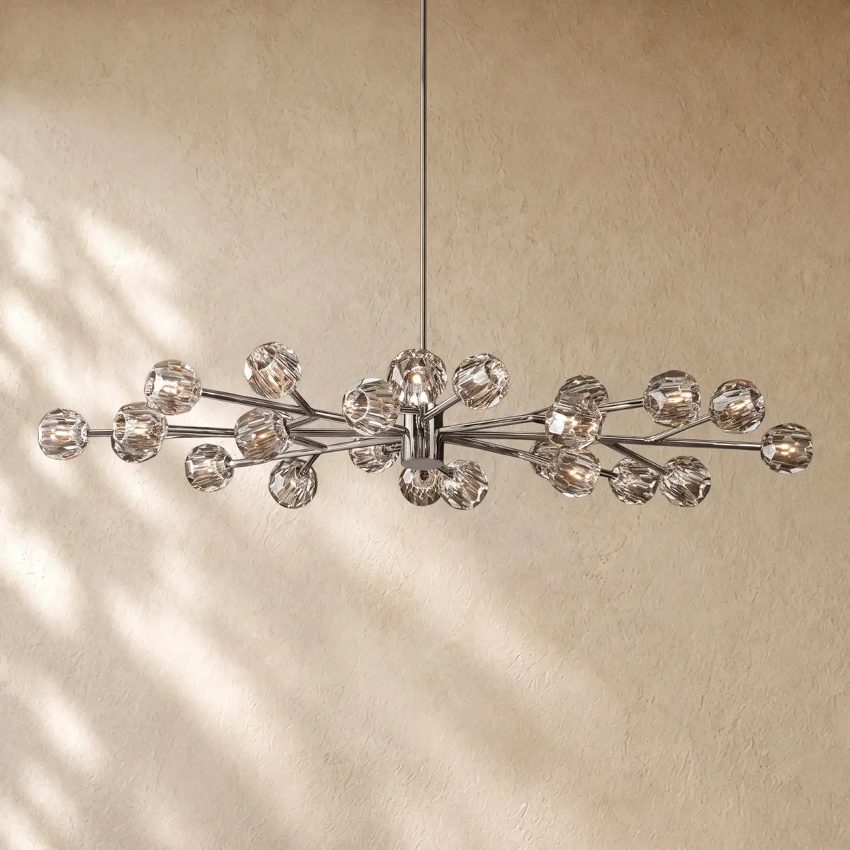 Boulee De Cristal Round Chandelier 24’’ 36’’ 48’’ 60’’ 72’’ - 72’’ / Clear / Nickle