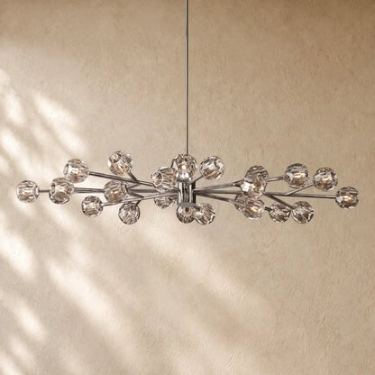 Boulee De Cristal Round Chandelier 24’’ 36’’ 48’’ 60’’ 72’’ - 72’’ / Clear / Nickle