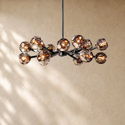 Boulee De Cristal Round Chandelier 24’’ 36’’ 48’’ 60’’ 72’’ - 36’’ / Smoke / Bronze