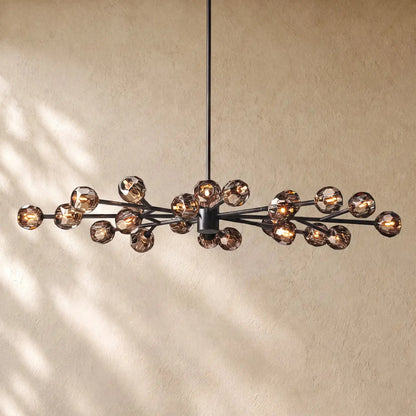 Boulee De Cristal Round Chandelier 24’’ 36’’ 48’’ 60’’ 72’’ - 72’’ / Smoke / Bronze
