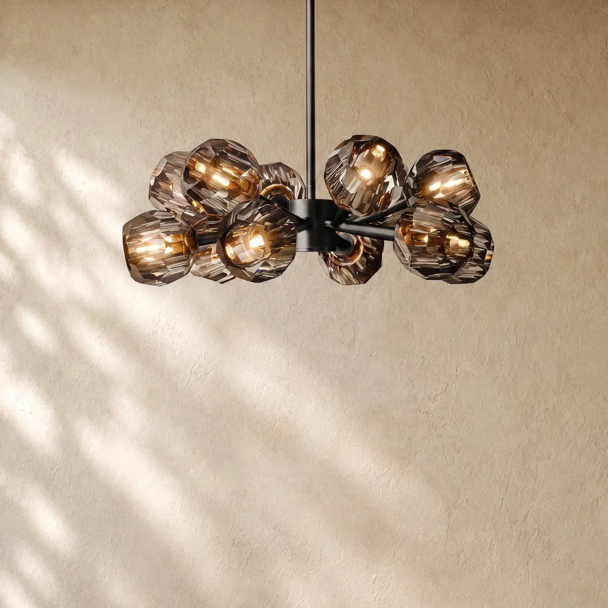 Boulee De Cristal Round Chandelier 24’’ 36’’ 48’’ 60’’ 72’’ - 24’’ / Smoke / Bronze