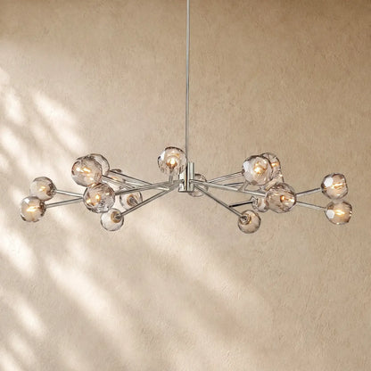 Boulee De Cristal Round Chandelier 24’’ 36’’ 48’’ 60’’ 72’’ - 60’’ / Smoke / Nickle