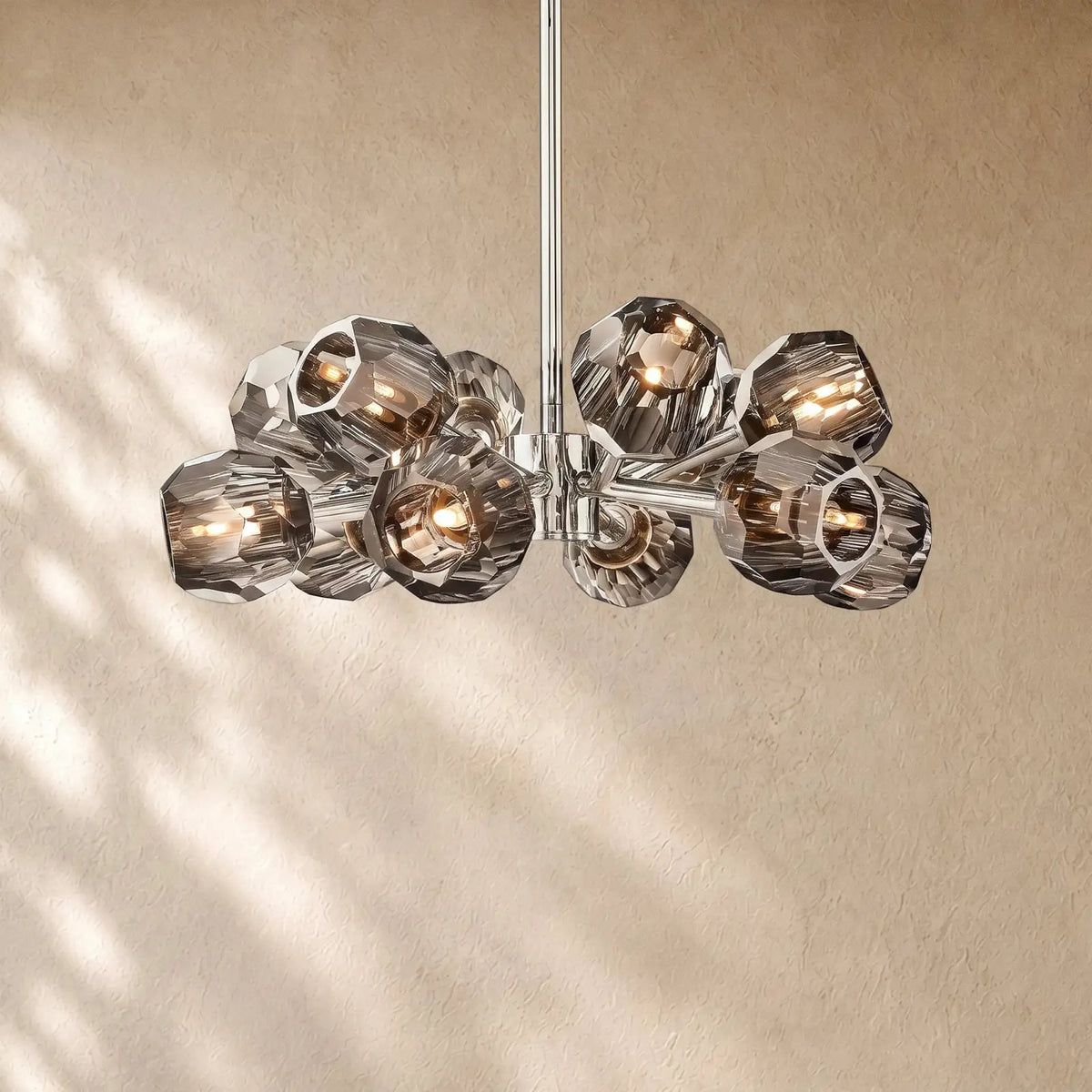 Boulee De Cristal Round Chandelier 24’’ 36’’ 48’’ 60’’ 72’’ - 24’’ / Smoke / Nickle
