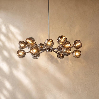 Boulee De Cristal Round Chandelier 24’’ 36’’ 48’’ 60’’ 72’’ - 36’’ / Smoke / Nickle