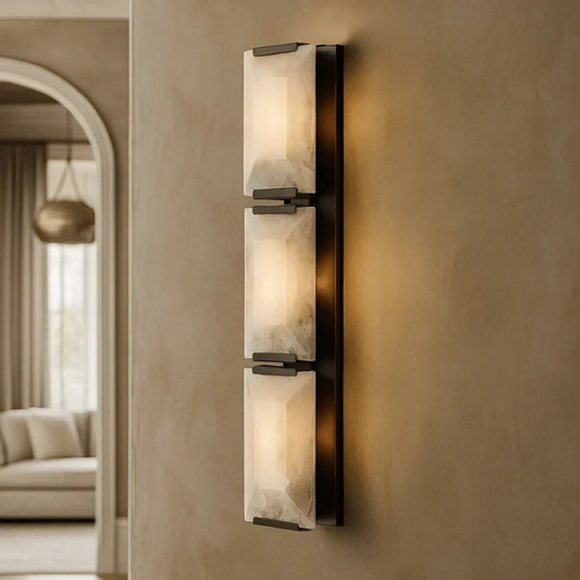 Brookhill Alabaster Crystal Sconce - Wall Sconce