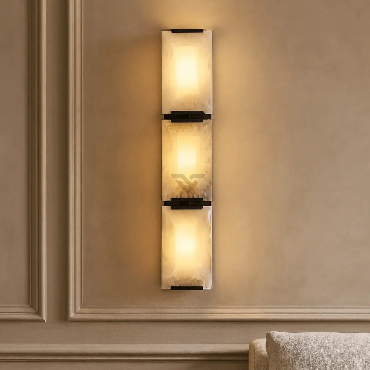 Brookhill Alabaster Crystal Sconce - Wall Sconce