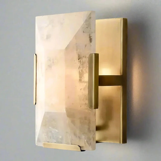 Brookhill Alabaster Crystal Wall Sconce - Wall Sconce
