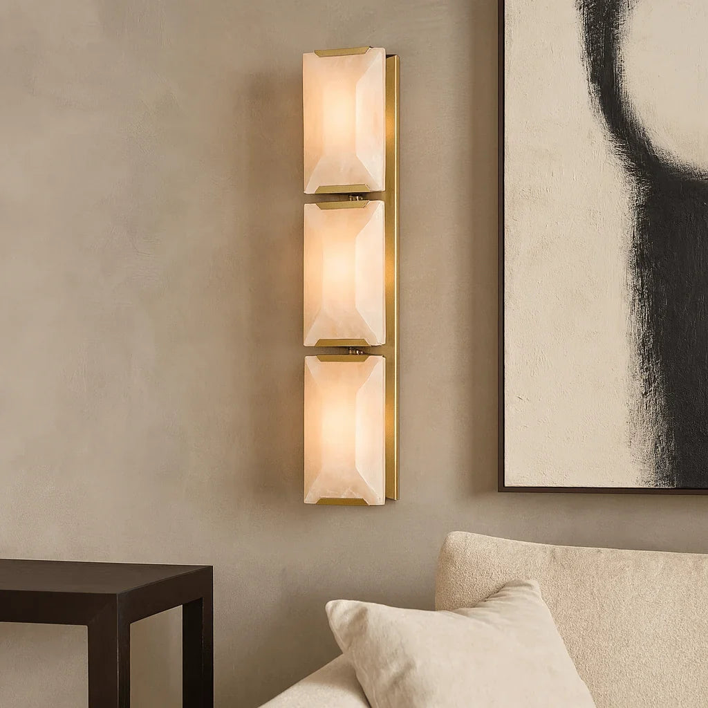 Brookhill Alabaster Crystal Sconce - Wall Sconce