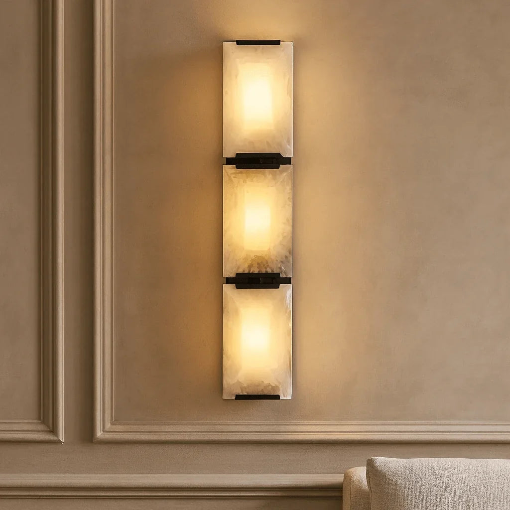 Brookhill Alabaster Crystal Sconce - Wall Sconce