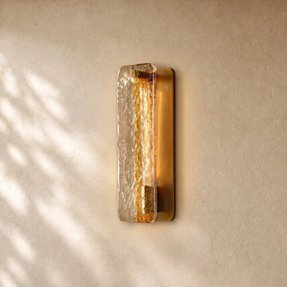 Calametta Glass Sconce - Lacquered Burnished Brass / 13’’
