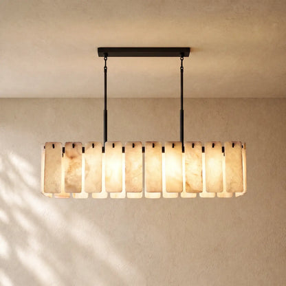 Calametta Onyx Rectangular Chandelier - Bronze / 60’’
