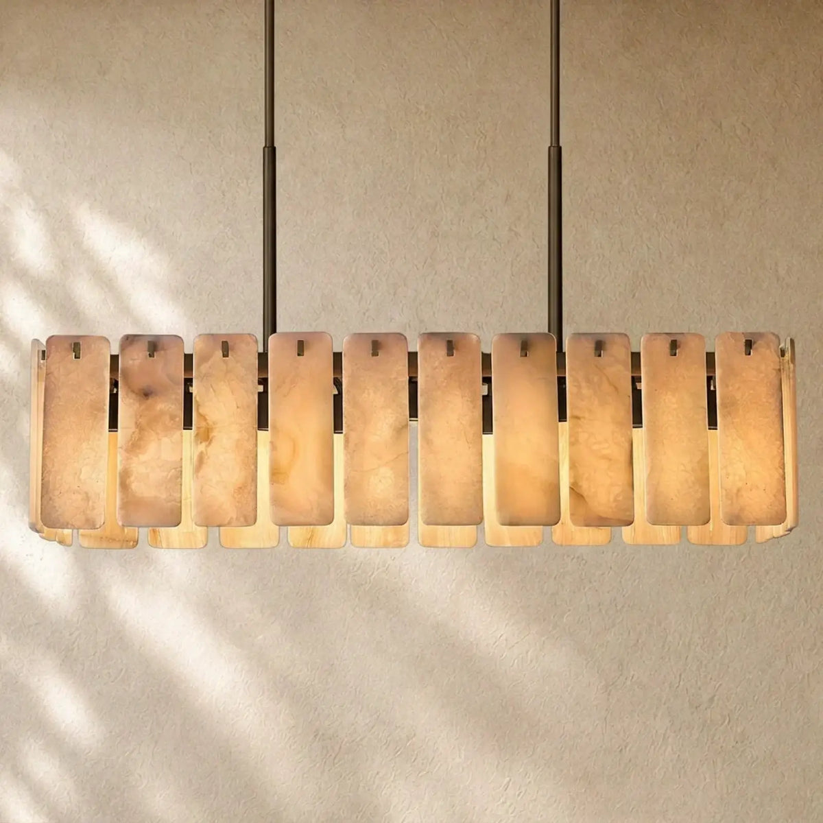 Calametta Onyx Rectangular Chandelier - Bronze / 72’’