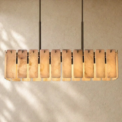 Calametta Onyx Rectangular Chandelier - Bronze / 72’’