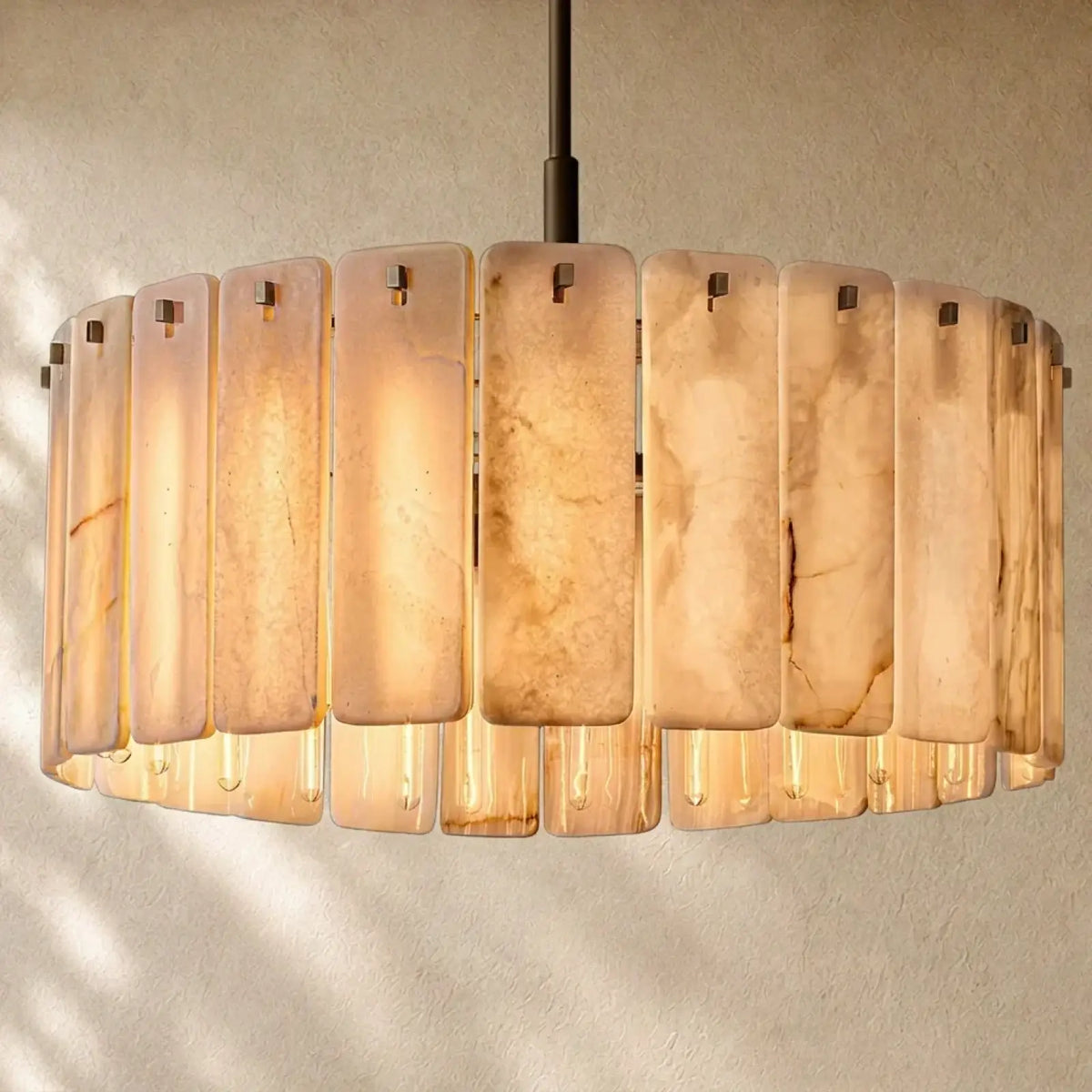 Calametta Onyx Round Chandelier - Bronze / 36’’