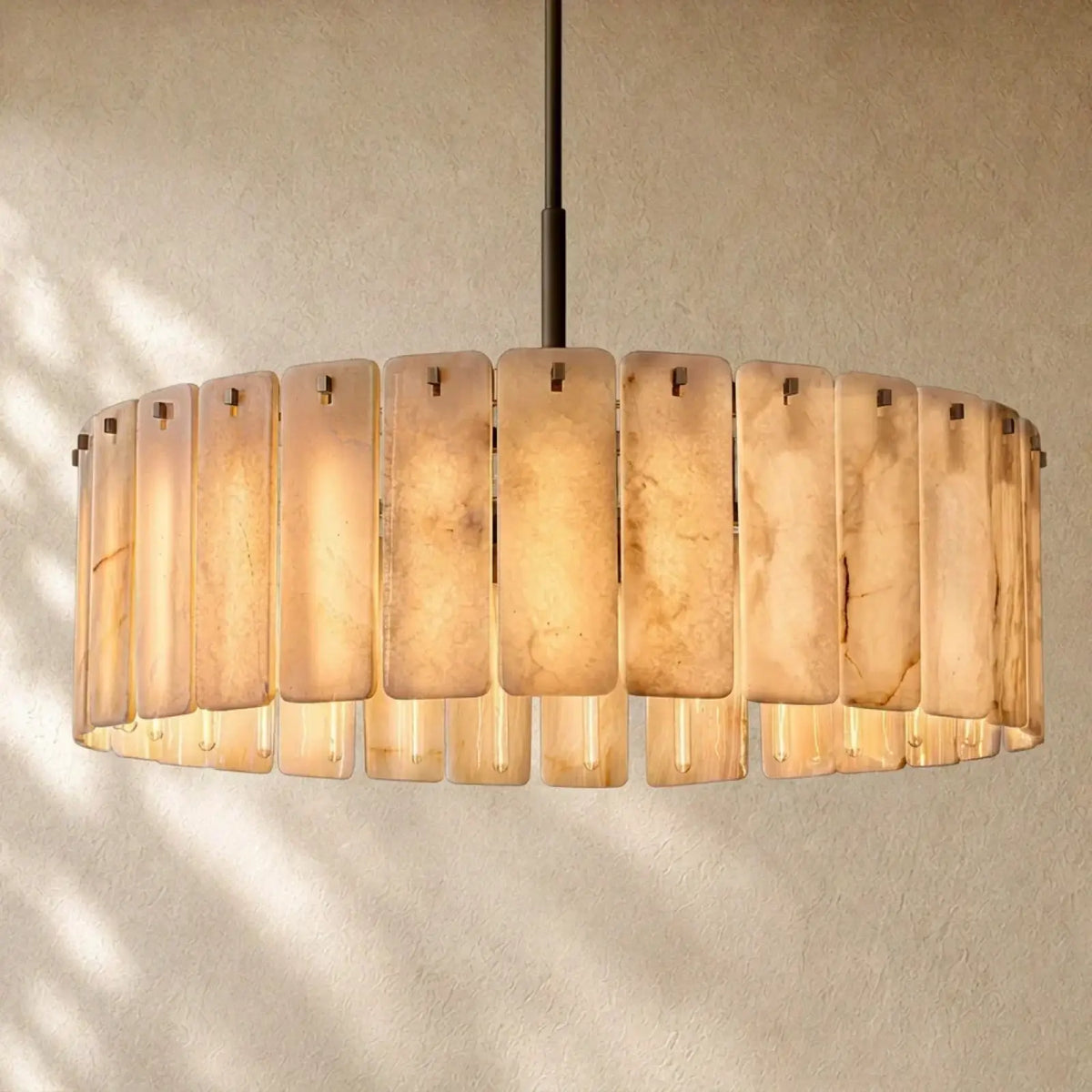Calametta Onyx Round Chandelier - Bronze / 48’’