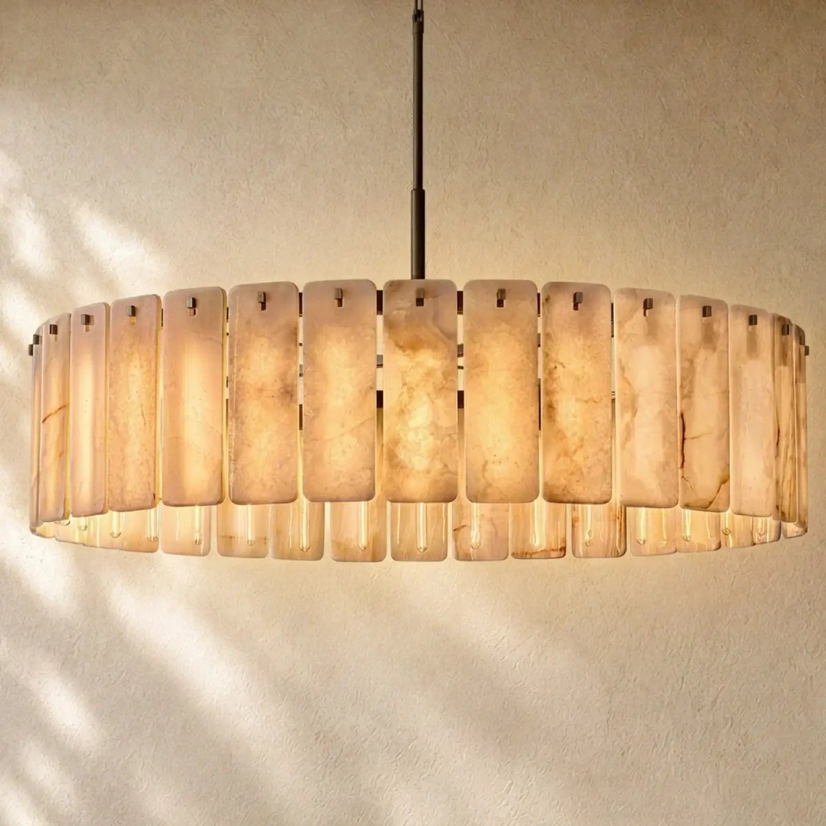 Calametta Onyx Round Chandelier - Bronze / 60’’