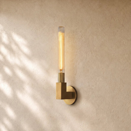 Cennela Candlestick Series Wall Sconce - Single / Lacquered Burnished Brass