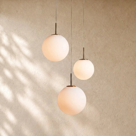 Casenin Round Chandelier - 3-Light 20’’ / Matte Opal