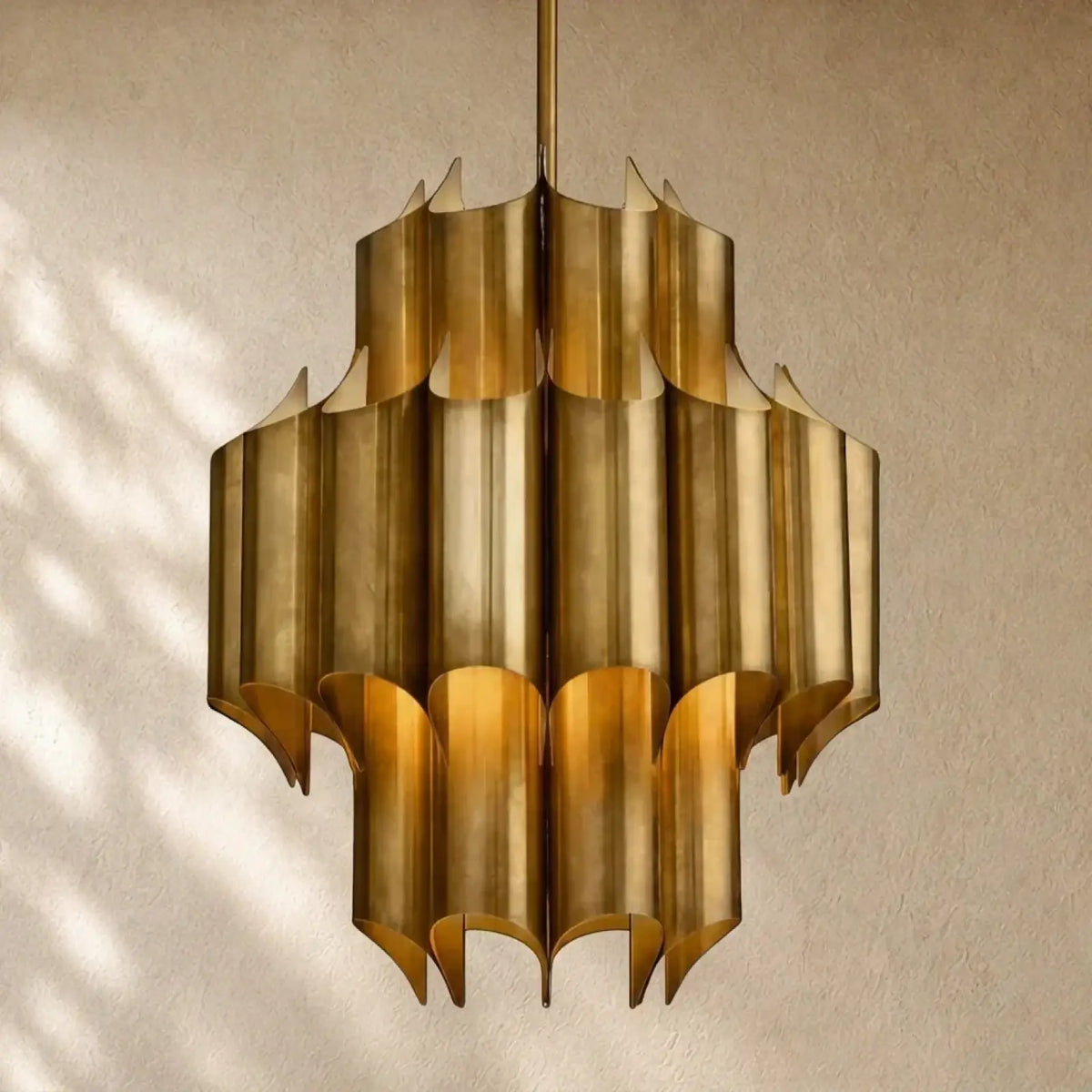 Cathedre Chandelier 24’’ - Lacquered Burnished Brass