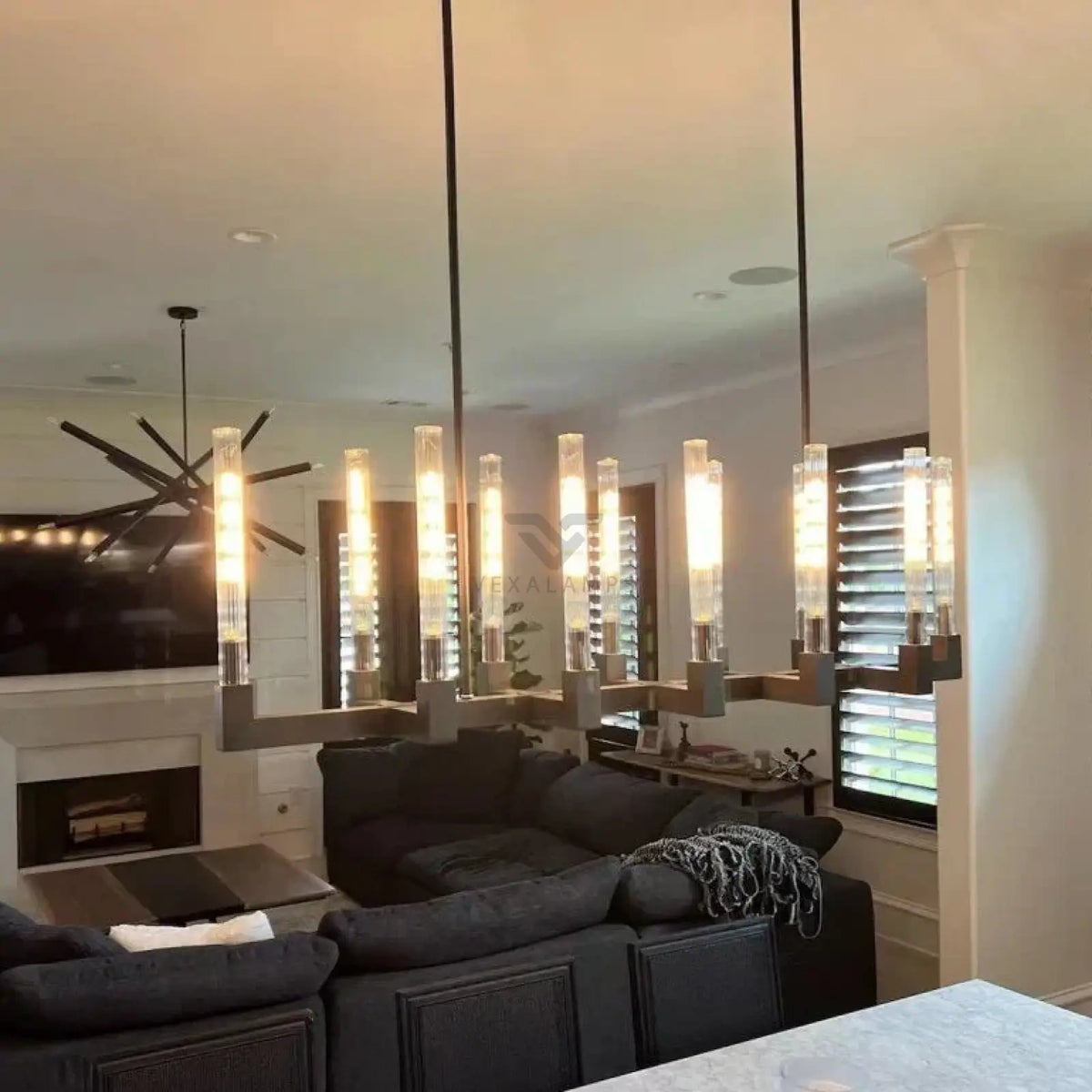 Cennela Linear Chandelier 55’’ 67’’