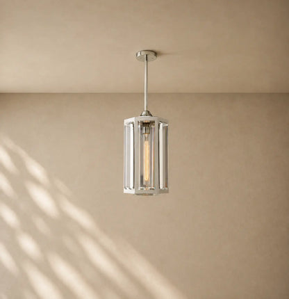 Chevalie Grand Pendant - Weathered Zinc / 15’’