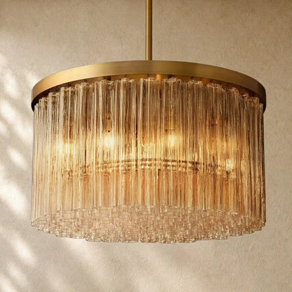 Ciello Round Chandelier - Lacquered Burnished Brass / 36’’