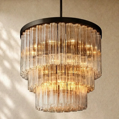 Ciello Three-Tier Round Chandelier - Bronze / 36’’