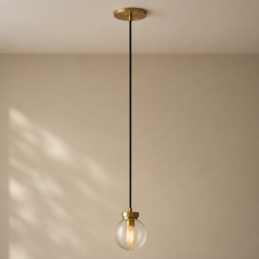 Pearly Pendant - Vintage Brass