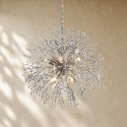 Dandelionni Round Chandelier - 22’’ / Silver
