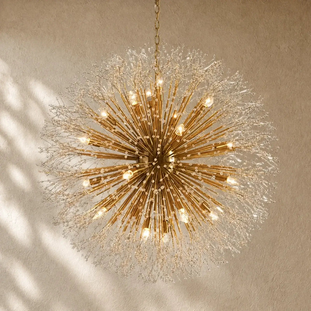Dandelionni Round Chandelier - 43’’ / Brass