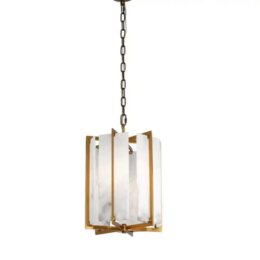 Daybreak Alabaster Pendant - Antique Brass - Pendant