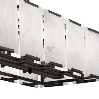Daybreak Alabaster Rectangle Chandelier - Chandelier