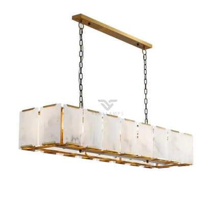 Daybreak Alabaster Rectangle Chandelier - Chandelier