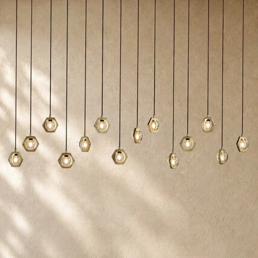 Ecletant Linear Chandelier 72’’ - Lacquered Burnished Brass