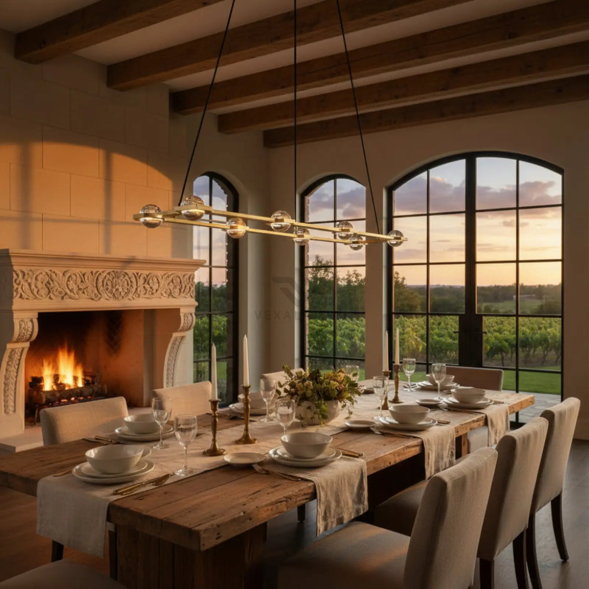 Ecletant Rectangular Chandelier