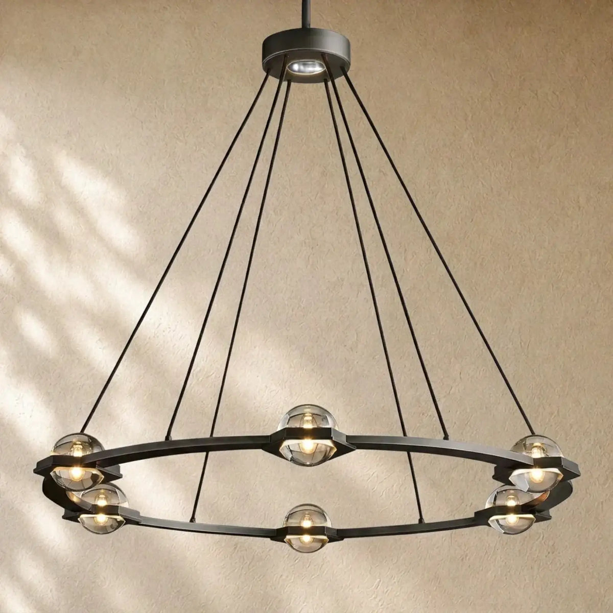 Ecletant Round Chandelier - Matte Black / 36’’