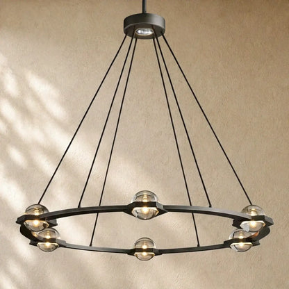 Ecletant Round Chandelier - Matte Black / 36’’