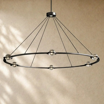 Ecletant Round Chandelier - Matte Black / 48’’