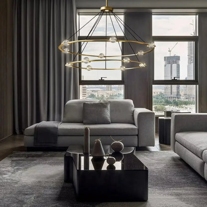 Ecletant Two-Tier Round Chandelier