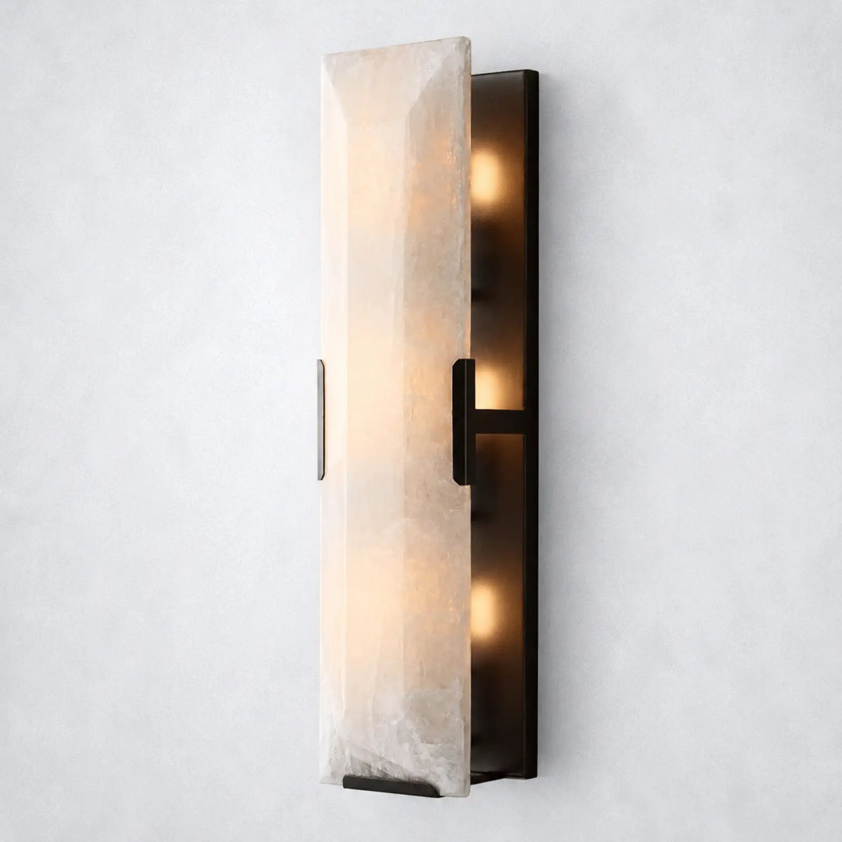 Ellington Alabaster Linear Sconce - Matte Black - Wall Sconce
