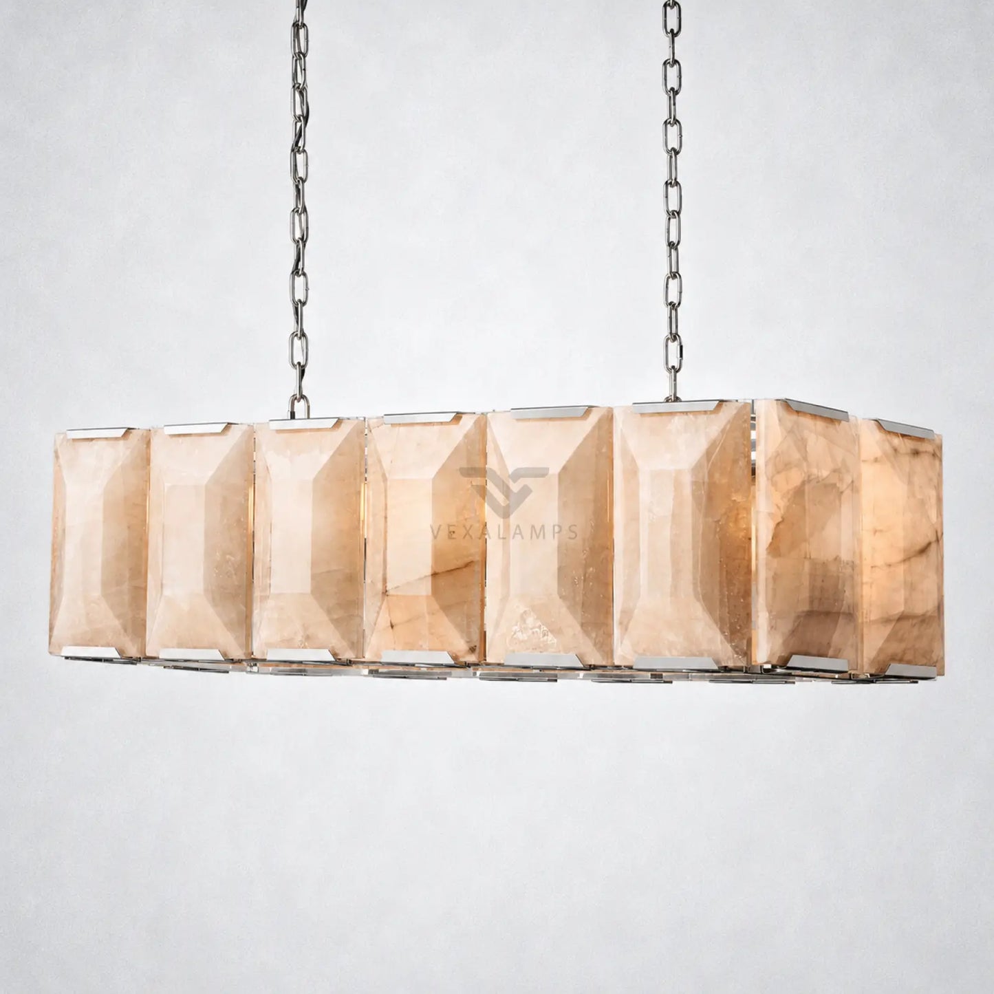 Ellington Alabaster Rectangular Chandelier 42’’ - Chandelier
