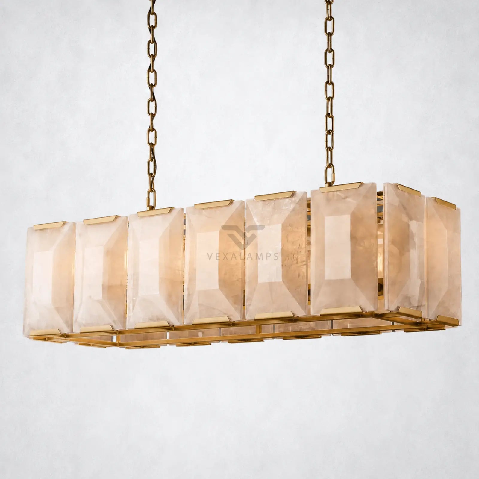 Ellington Alabaster Rectangular Chandelier 42’’ - Chandelier