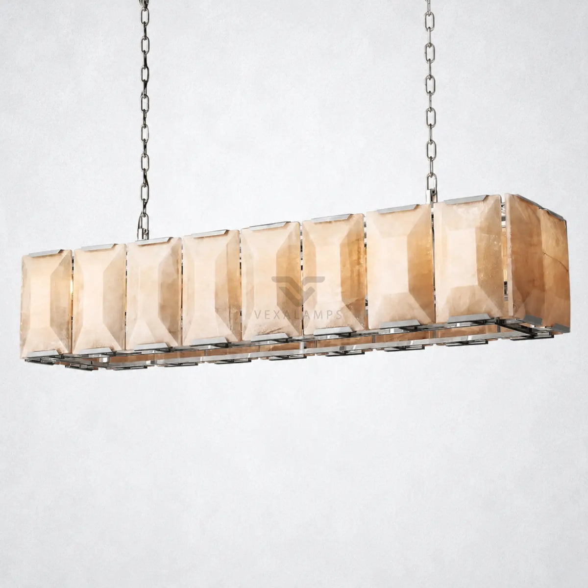 Ellington Alabaster Rectangular Chandelier 54’’ - Chandelier
