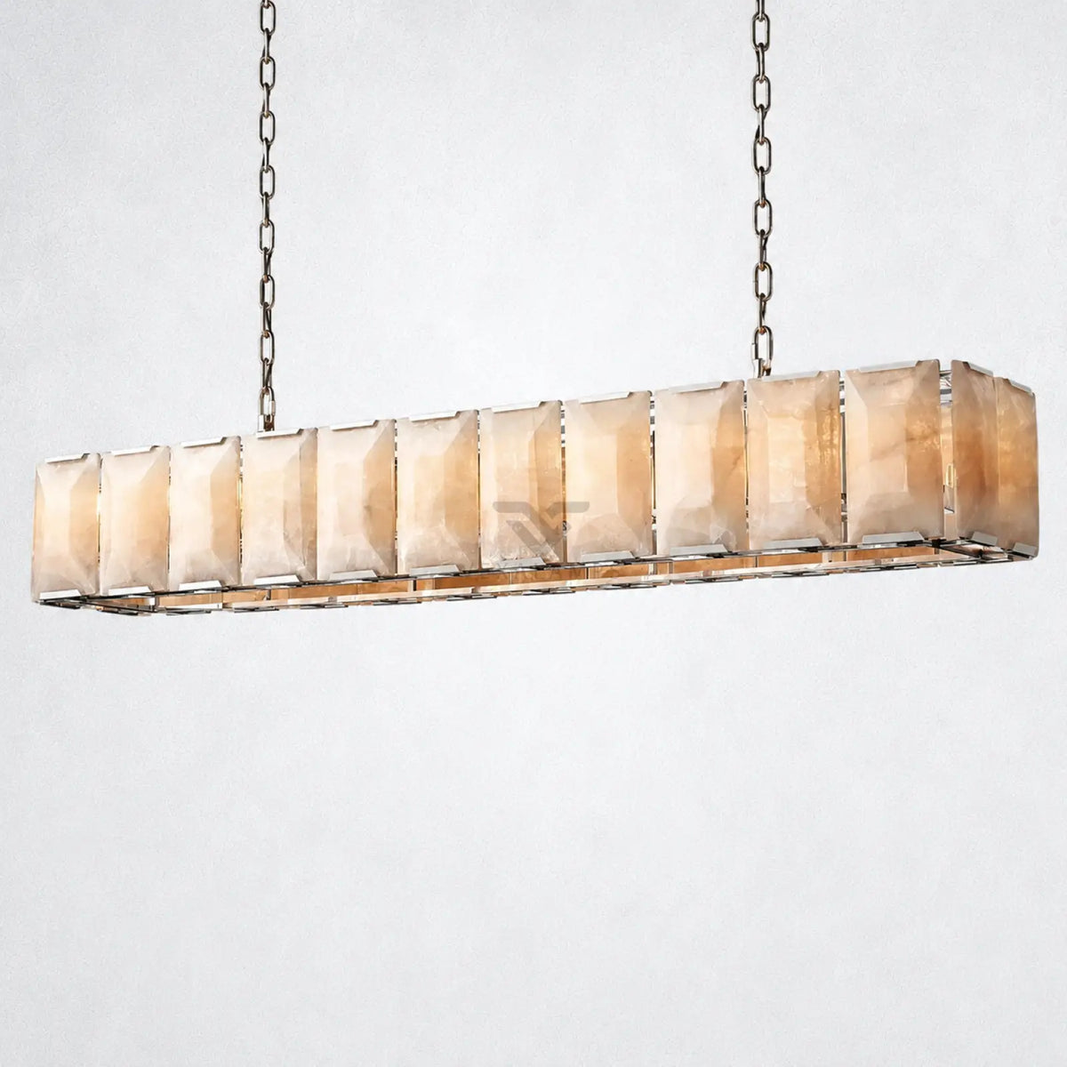 Ellington Alabaster Rectangular Chandelier 74’’ - Chandelier
