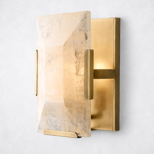 Ellington Alabaster Sconce - Lacquered Brass - Wall Sconce