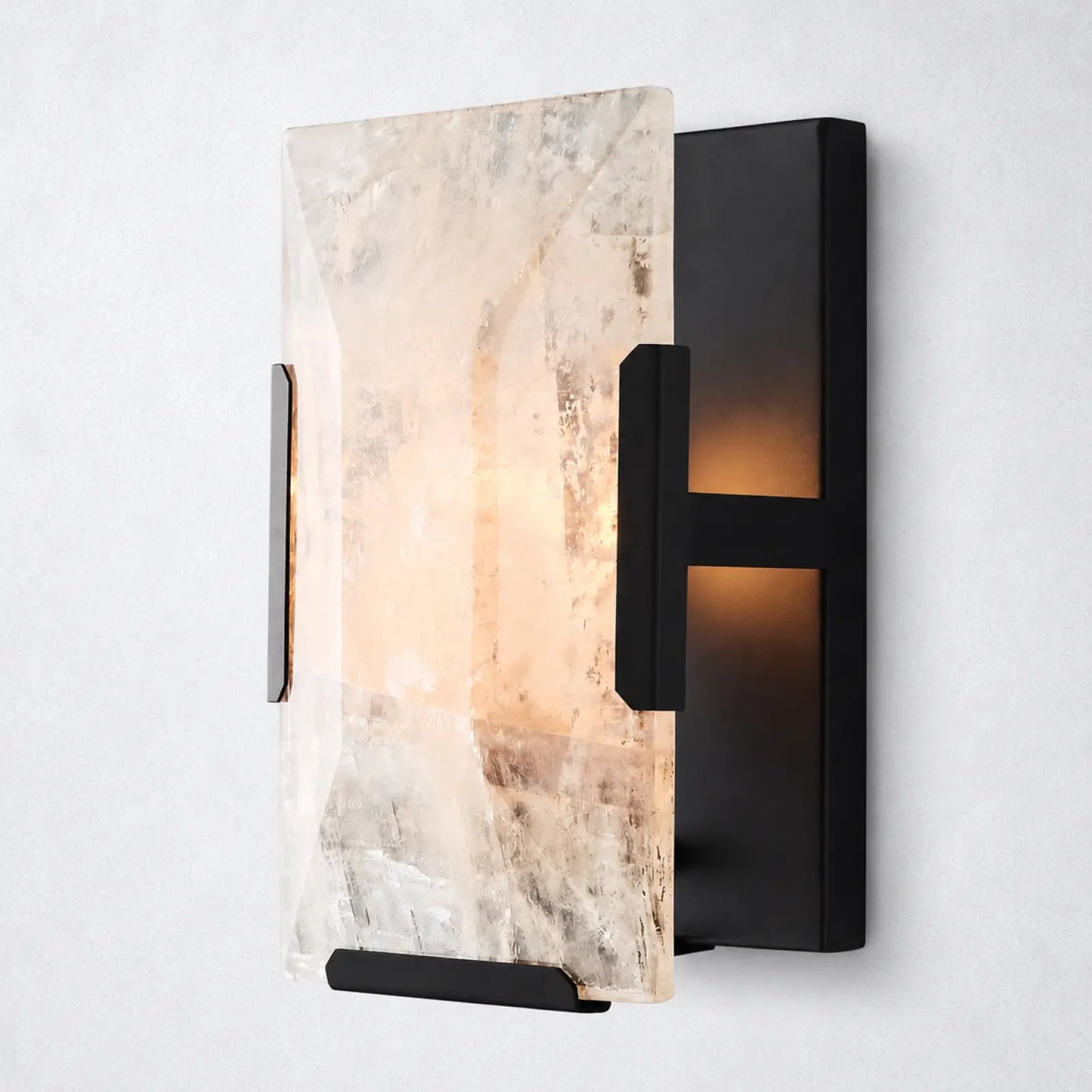 Ellington Alabaster Sconce - Matte Black - Wall Sconce