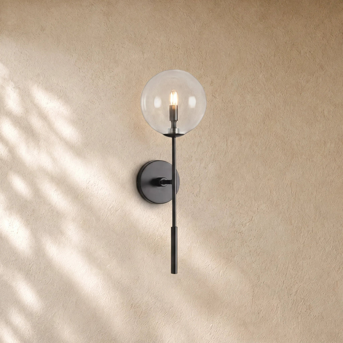 Apollos Glass Ball Wall Sconce - Bronze