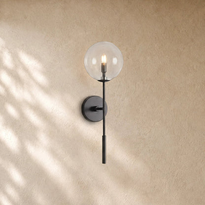 Apollos Glass Ball Wall Sconce - Bronze